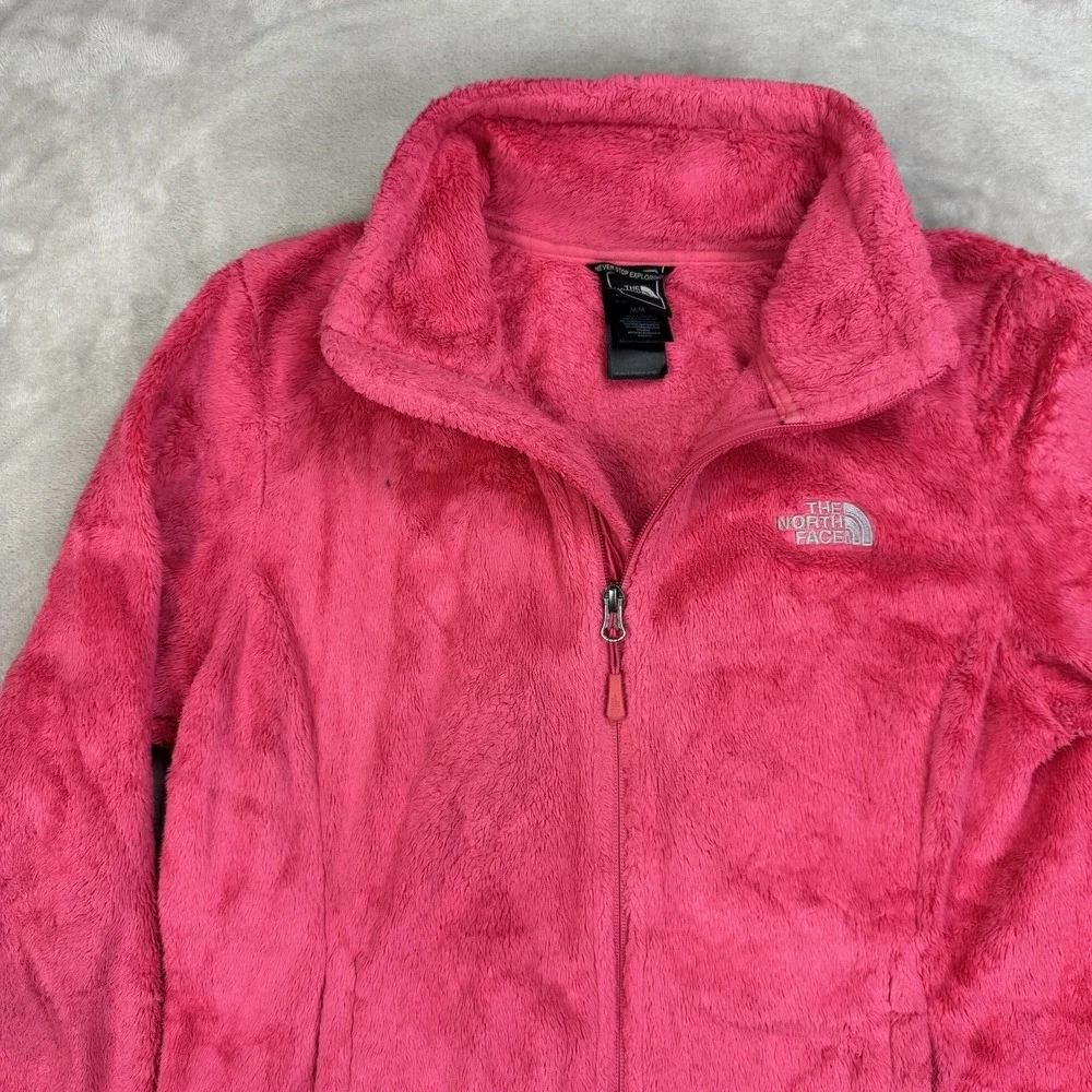 The North Face Osito 2 Fleece Jacket Women Medium‎ Pink Full Zip Soft Plush - Picture 4 of 13